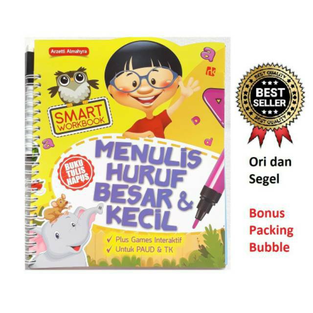 Smart Workbook Menulis Huruf Besar &amp; Kecil (Buku Tulis Hapus)