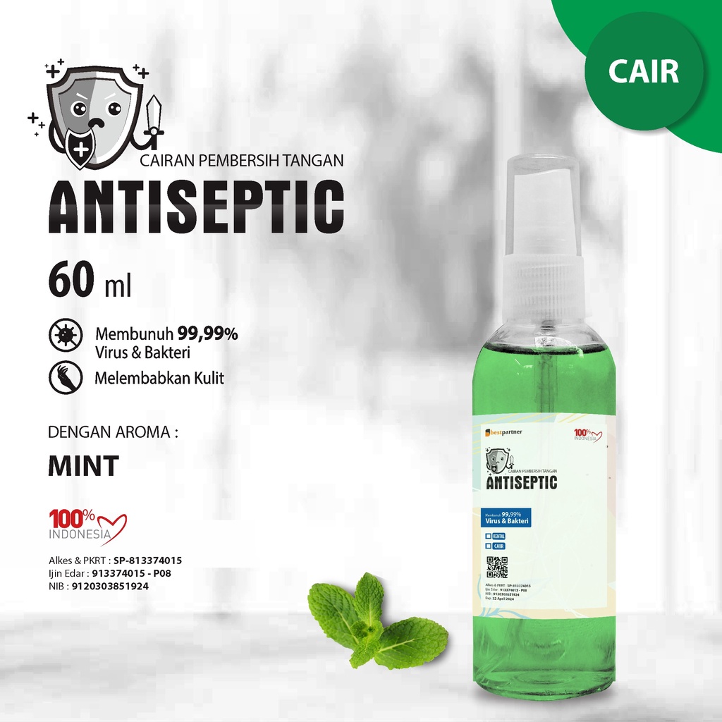 Hand Sanitizer Cair Aroma Segar 60 ml Spray Paket Murah 2 pcs Free Bubble Wrap