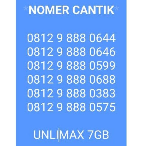 TELKOMSEL CANTIK + UNLIMITED MAX 7GB
