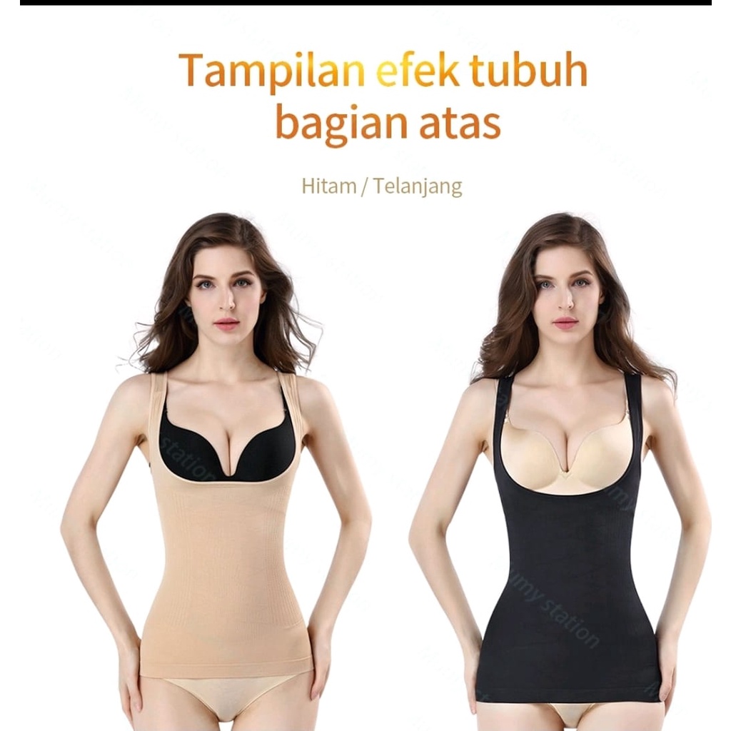 CAMISOLE BODY SHAPER DIAMOND KORSET BAJU ATASAN PELANGSING