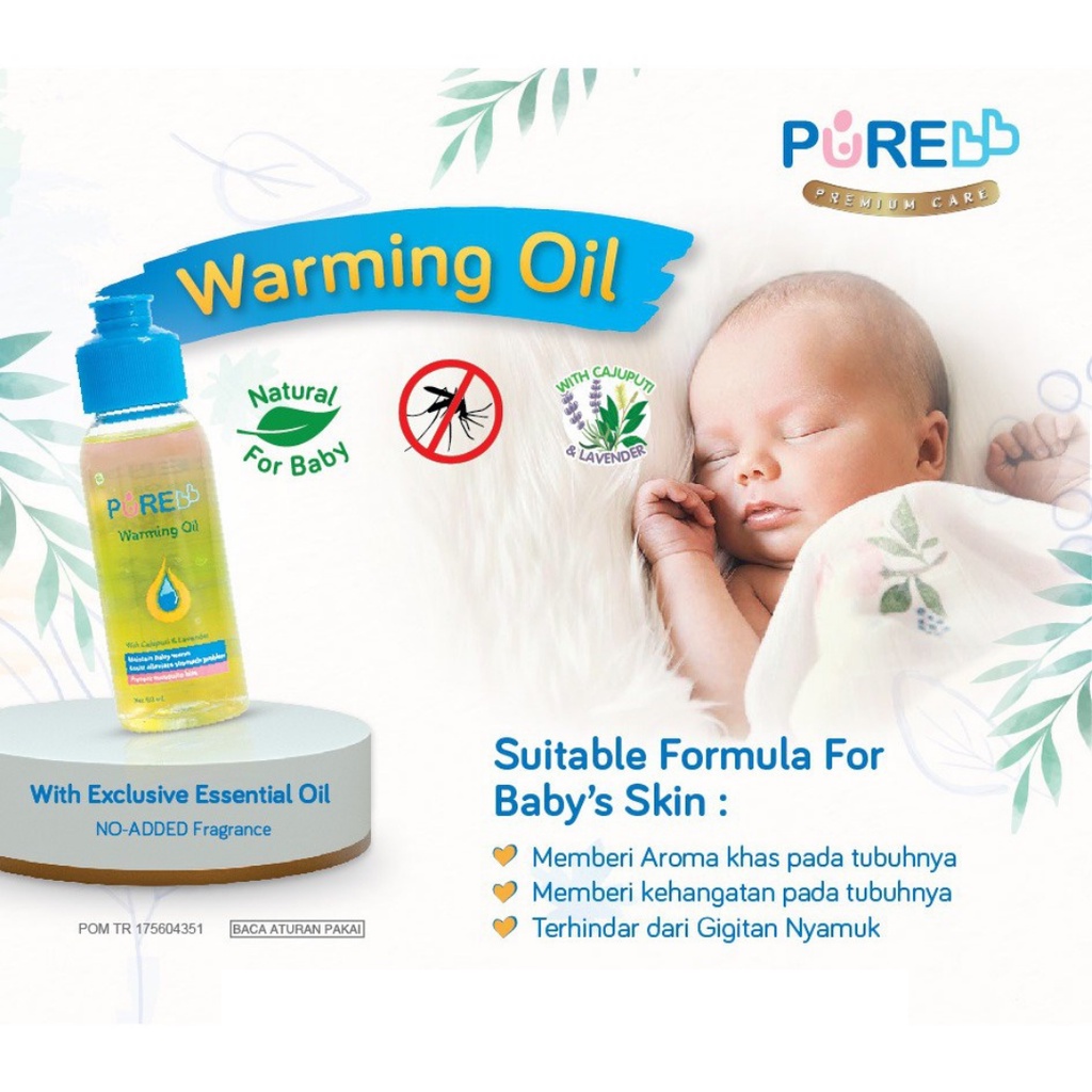 Pure BB Warming Oil/menghangatkan tubuh bayi - 50ml