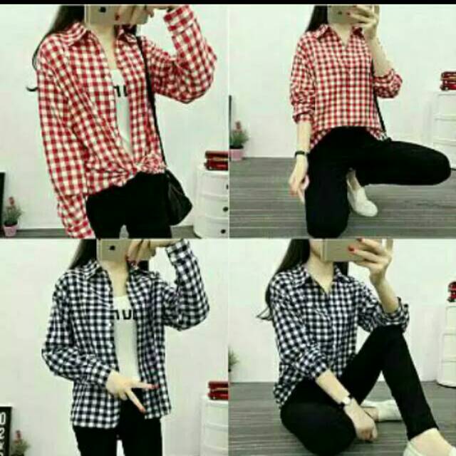 Kemeja panel kotak fen