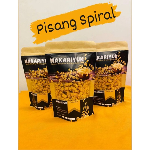 

Makariyuk - Makaroni Kriyuk Cemilan Enak Murah Rasa Pisang Spiral Manis