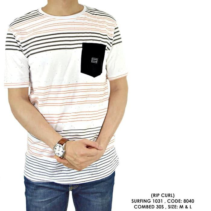 BAJU KAOS COWOK PRIA POLOS SURFING DISTRO RIPCURL RIP CURL 131 - seperti di foto- M