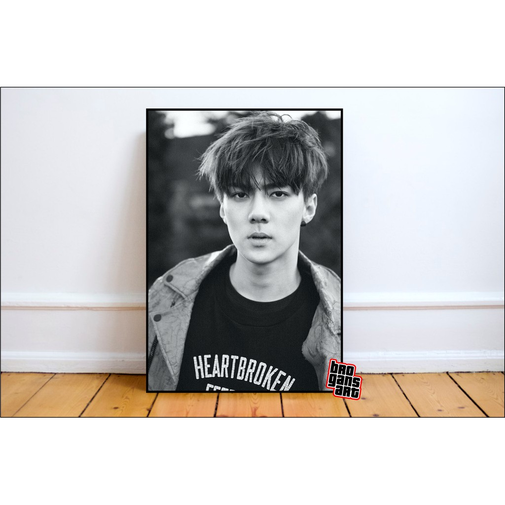POSTER KAYU EXO SEHUN