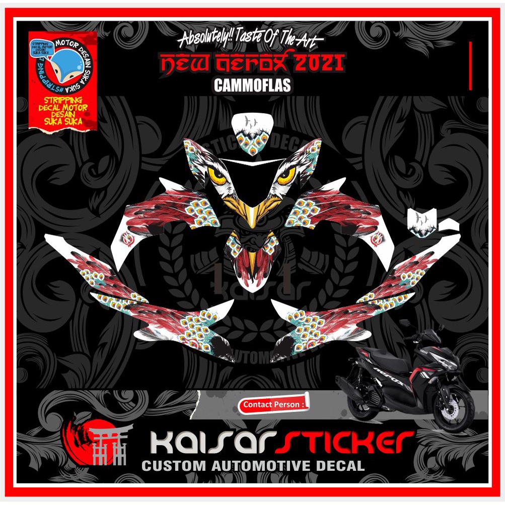 STICKER DECAL NEW AEROX 2021 FULL BODY