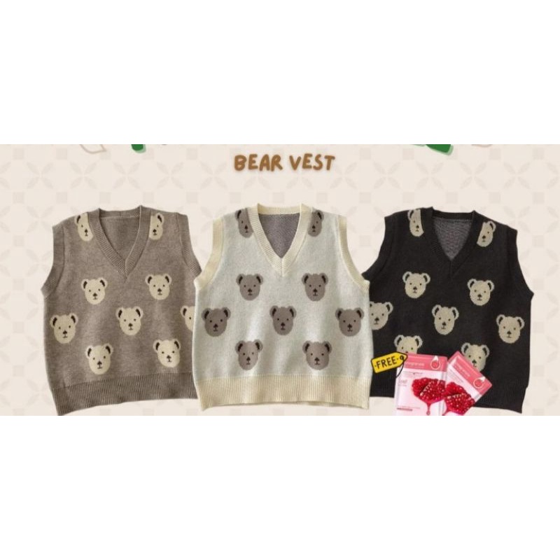 Bear VEST ROMPI RAJUT OVERSIZE PREMIUM STORE09 MUARAH