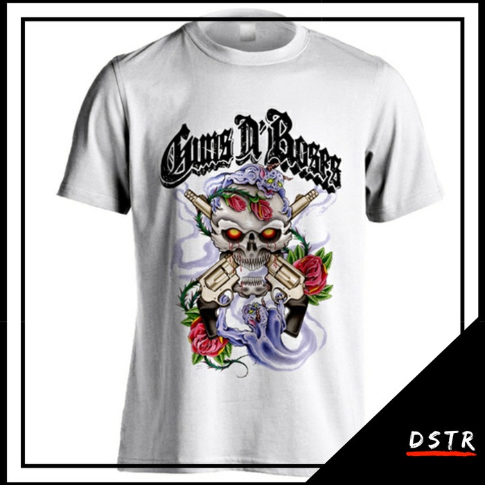 Kaos Baju Distro Musik Band Guns N Roses GNR C03 Size XS-6XL - Putih, XS AlexiMedia