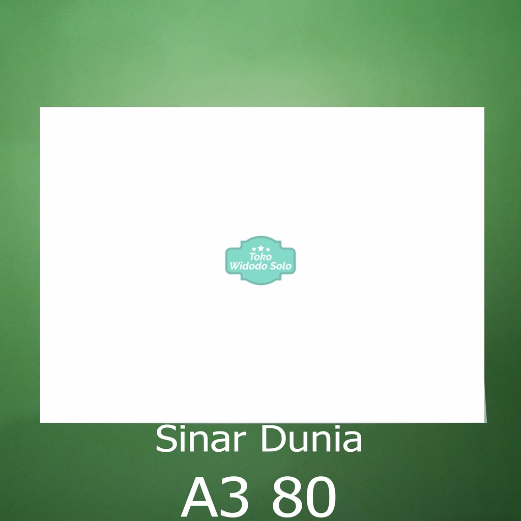 

1 LEMBAR HVS Sinar Dunia A3 80 Gram Putih Polos 297x420mm