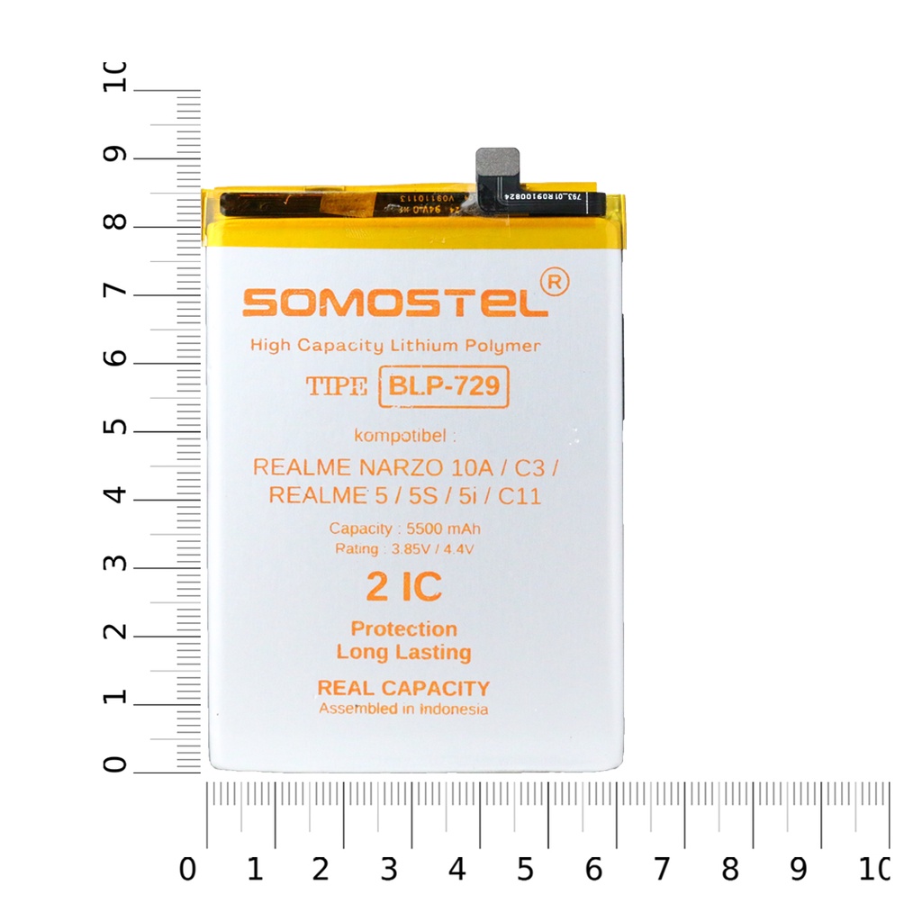 Somostel - BLP729 Realme Narzo 10A / C3 / 5 / 5S / 5I / C11 / C21 / C20 Batre Batrai Baterai