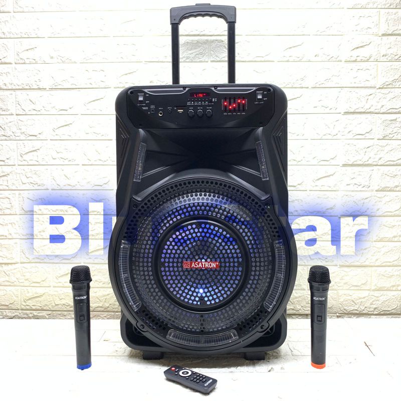 Speaker Portable Wireless Asatron Titanium HT-8873UKM Original 15 inch Bluetooth