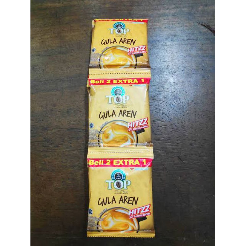 

Kopi Top Coffe Gula Aren Sachet (1 renceng isi 10+5 sachet)