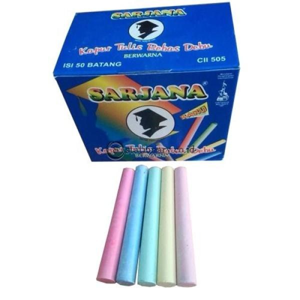 Kapur Tulis Warna Sarjana Isi 50 Bj / Chalk (kapur tulis)