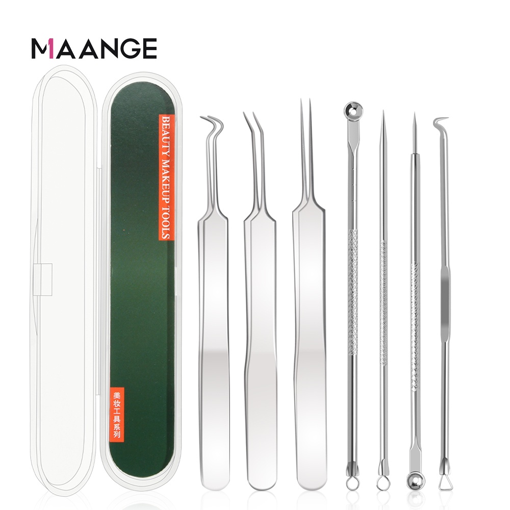 MAANGE 7 Pc/Set Jerawat Komedo Penghilang Jerawat Pinset Skin Care Tools