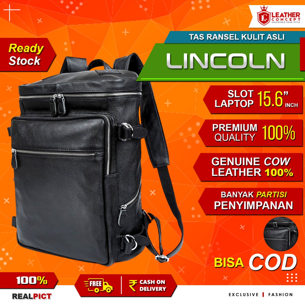 Tas Ransel Kulit Sapi Asli - LINCOLN By Napoleon