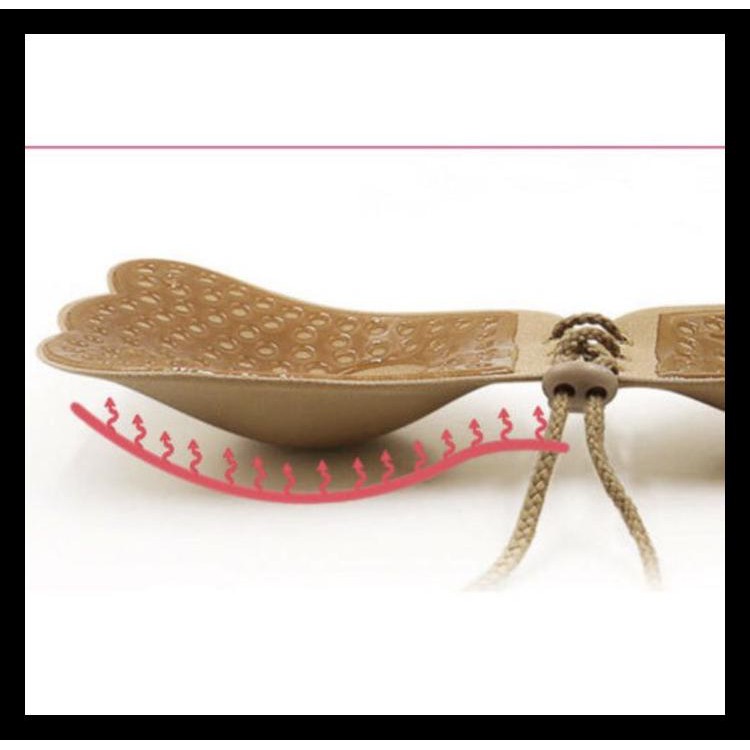 BRA PUSH UP CUP A B C BEIGE BLACK TEMPEL BACKLESS TANPA TALI INVISIBLE