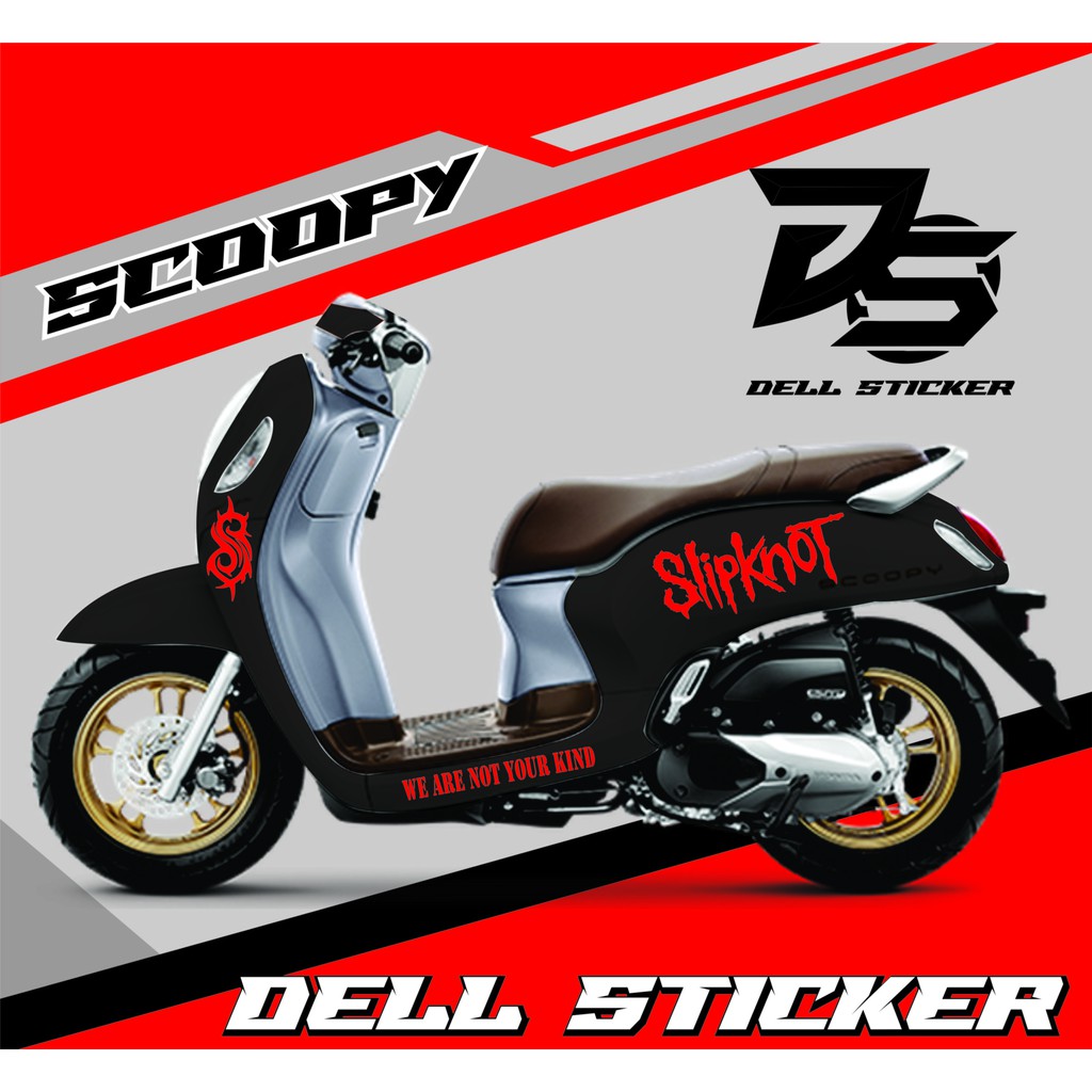 sticker scoopy SLIPKNOT / stiker motor scoopy prestage / STIKER KEREN / STIKER LOGO