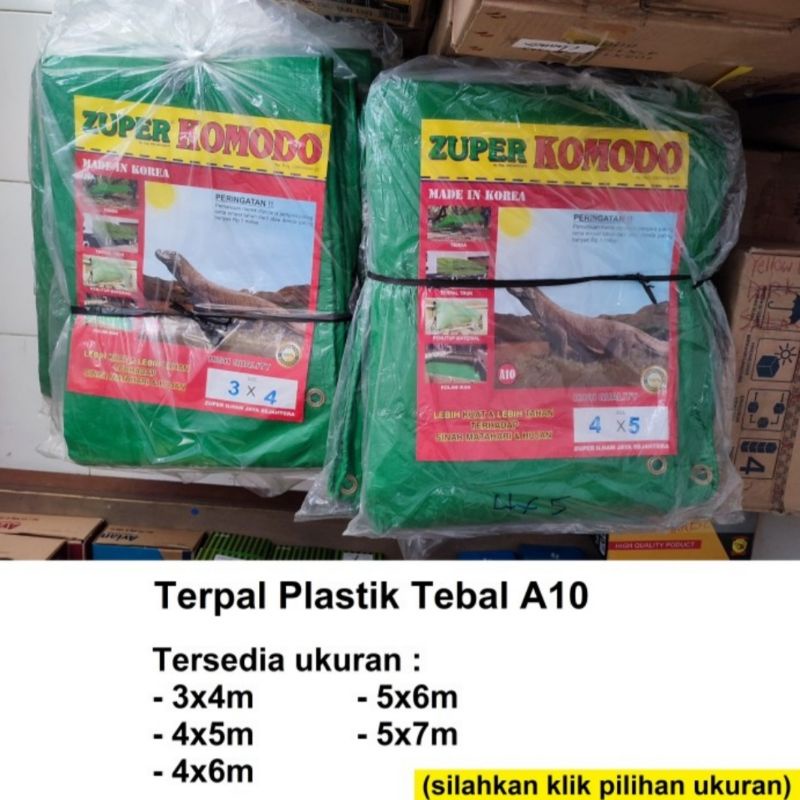 Terpal Tenda Plastik Tebal A10 Komodo Korea 3x4 4x5 4x6 5x6 5x7 meter
