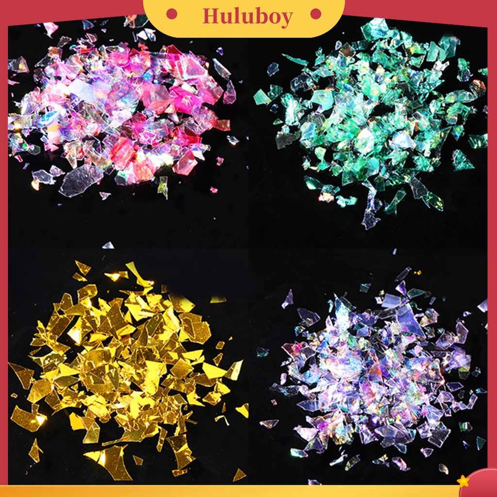 Huluboy Huluboy♡ Kertas Payet Glitter Bentuk Irregular Untuk Dekorasi Nail Art