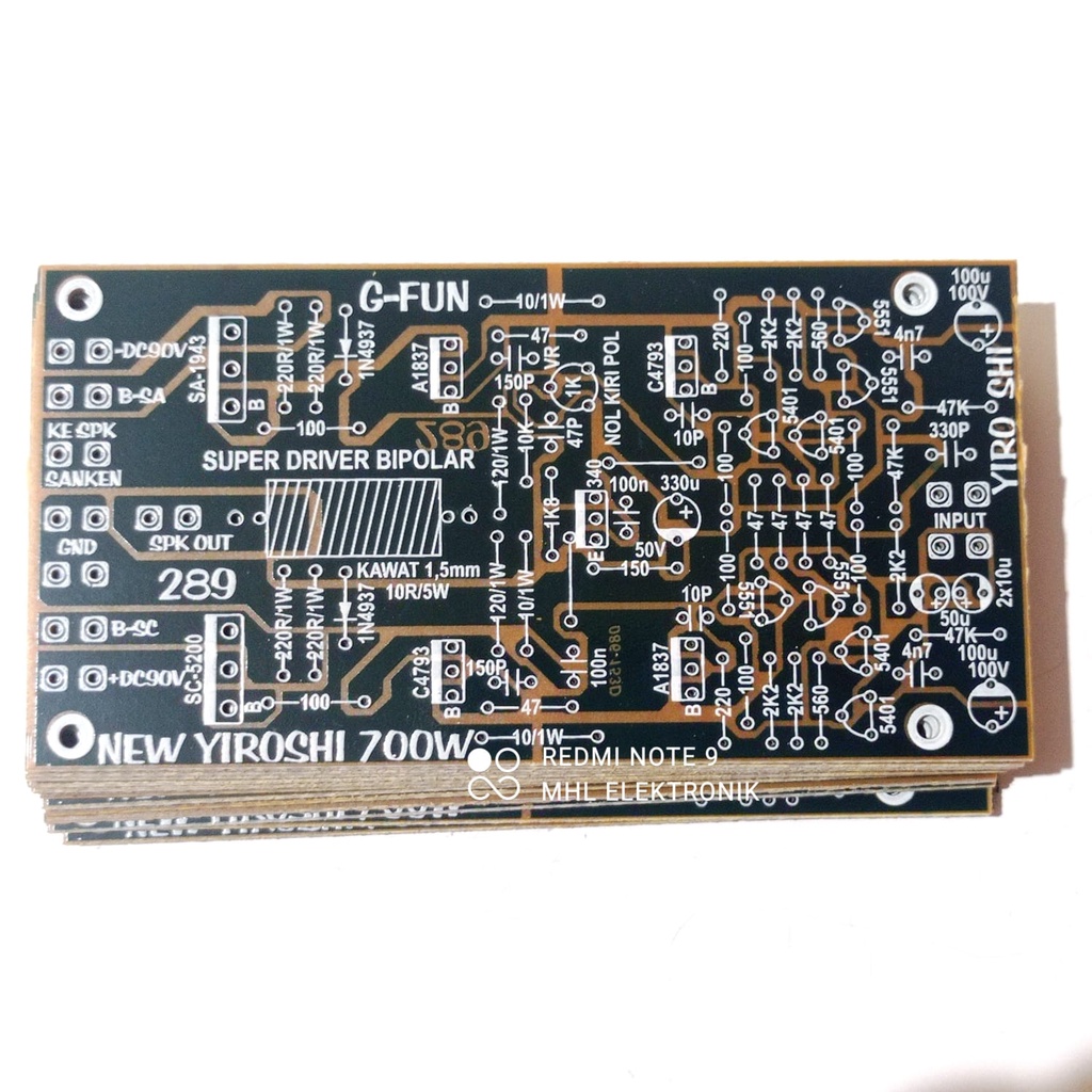 PCB Power Amplifier Yiroshi 400 - 2500Watt Tipe 289
