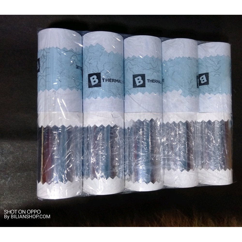 

Kertas Thermal 57x25 58x25 coreless edc struk kasir printer thermal 58mm isi 10 Roll. Kombinasi 5