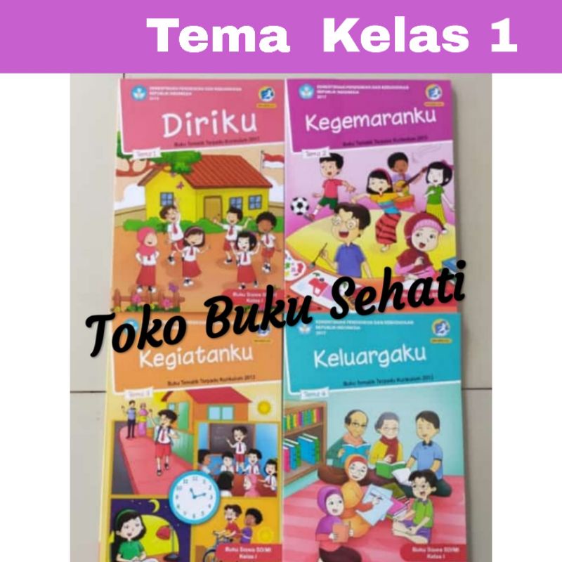 

PAKET KELAS 1 - DAPAT 4 Buku tematik tema 1,2,3,4