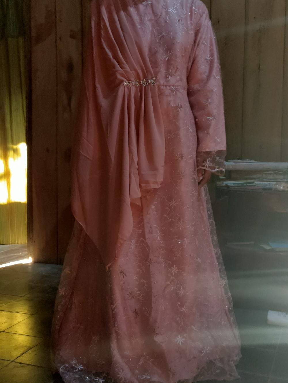 (promo) Nayaka Batik - Maxi Dress Syakila Mutiara | Gamis Brukat | Baju Lebaran | Maxi Farasya #2