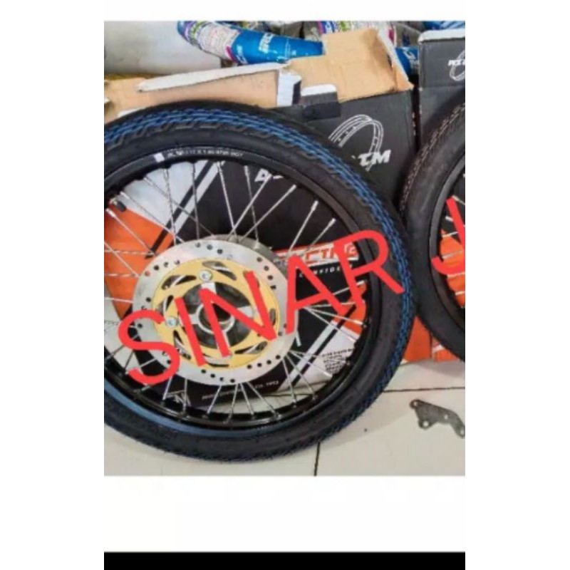 velg jari tk belg tk racing tk bright ring 17 satuan belakang or depan + ban ninja jup rx king dll