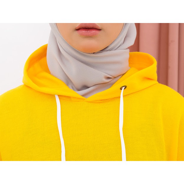 Sweater Hoodie Polos Oversize Jaket Pria Wanita Premium WARNA KUNING