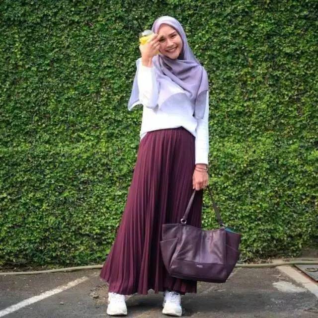 ROK Plisket Bahan Hyget/ ROK PLISKET hyget /Rok wanita