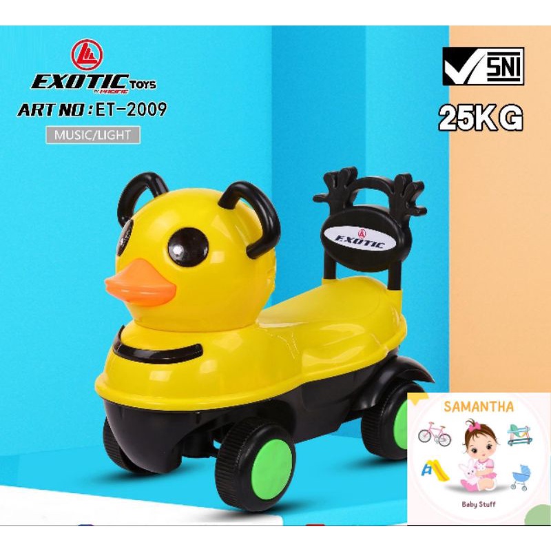 EXOTIC MAINAN ANAK MOBIL MOBILAN DORONG RIDE ON BEBEK ET2009