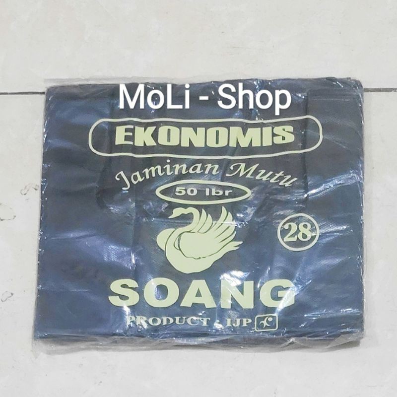 Eko 28/24/15 | Kantong Kresek Ekonomis Uk 28 / 24/ 15 (isi 50 Lbr), Kantong kresek tipis