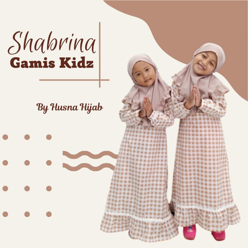 [HUSNA COLLECTION] Gamis Anak / Gamis Shabrina Anak / GAMIS KOTAK KOTAK