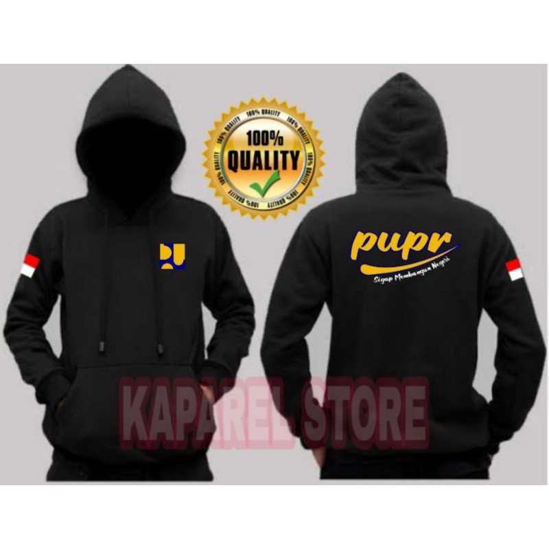 Jaket Hoodie Kementrian Pupr/Sweater Intansi Pupr Sigap Membangun Negeri/Sweater Pupr Murah/Atasan P