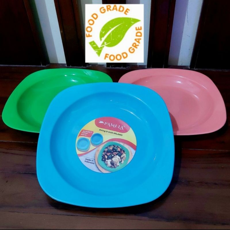 PIRING PLASTIK SEGI/PIRING MAKAN/PIRING SERBAGUNA FOOD GRADE