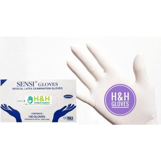 Sarung Tangan Sensi / Sarung Tangan Latex Sensi ( Powder)