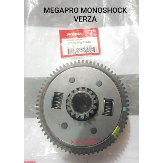 RUMAH KAMPAS KOPLING PLUS GIGI BESAR MEGAPRO MONOSHOCK VERZA CRF 150 ORIGINAL 22100 KWF 940