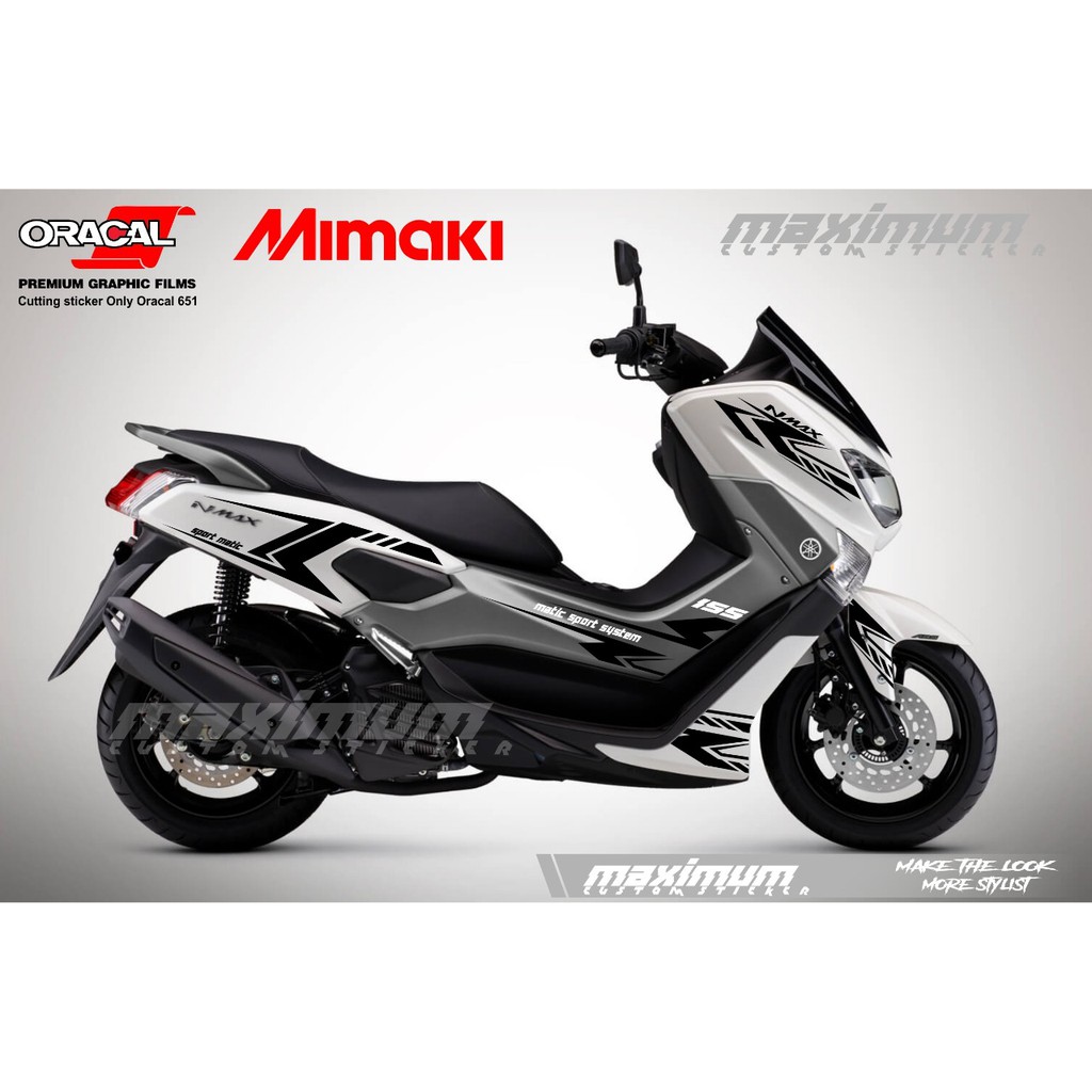 CUTTING STICKER NMAX PUTIH - STIKER ORACAL HITAM