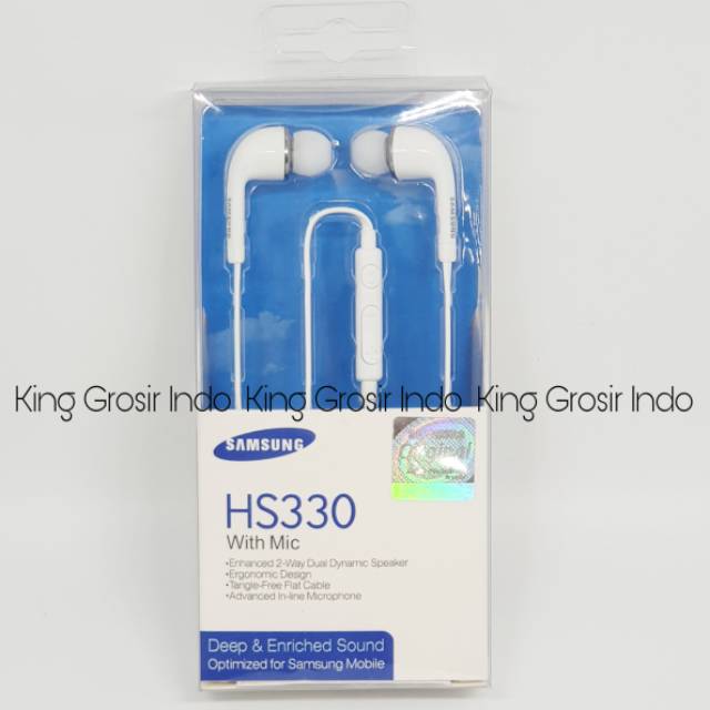 Headset Samsung S4 S5 J5 J7 J1 J1ace S6 HS330 Stereo Original 100% Earphone Handsfree