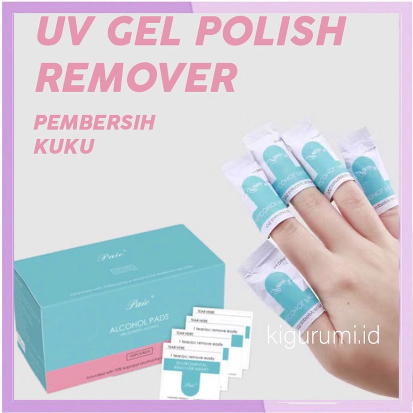 1PCS UV Gel Nail Polish Remover &amp; Cleaner Wraps Foil Wipe Penghapus Kutek Gel Berfungsi Mengapus Cat Kuku Dengan Mudah KU011