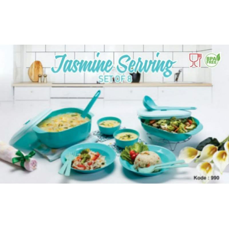 Jasmine Serving Set 8 Pcs / Wadah Prasmanan Jasmine