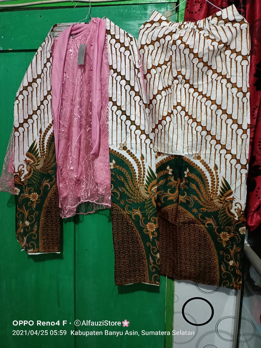 Ready 4 Warna Nayaka Batik - Batik Couple Nirmala Slendang Parang Ijo Tille Memutar