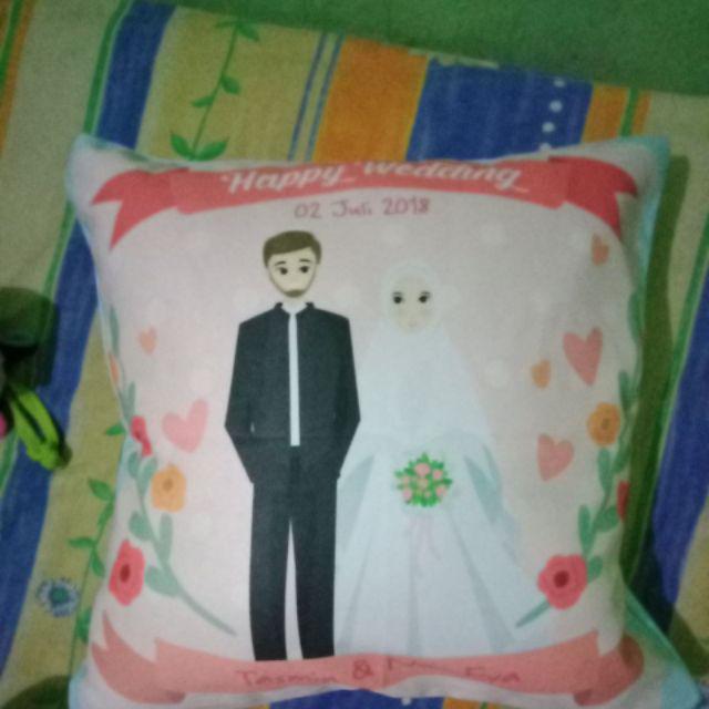 Bantal Custom Wedding Hijab Syari Mewah