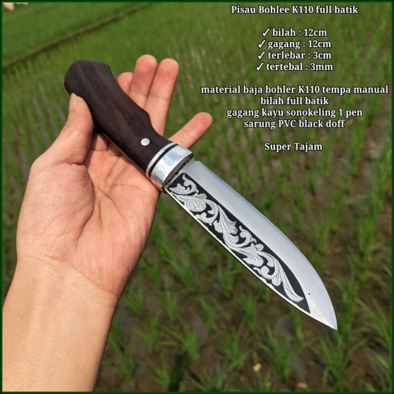 Pisau dapur pisau bowie kecil