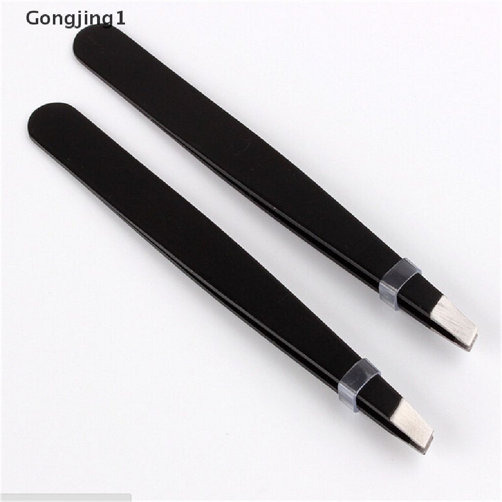 Gongjing1 Pinset Alis Profesional Warna Hitam