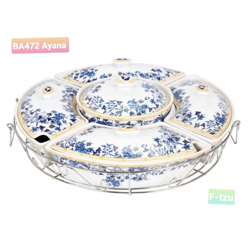 Wadah saji B472 motif Ayana merek vicenza(BA472 ayana)