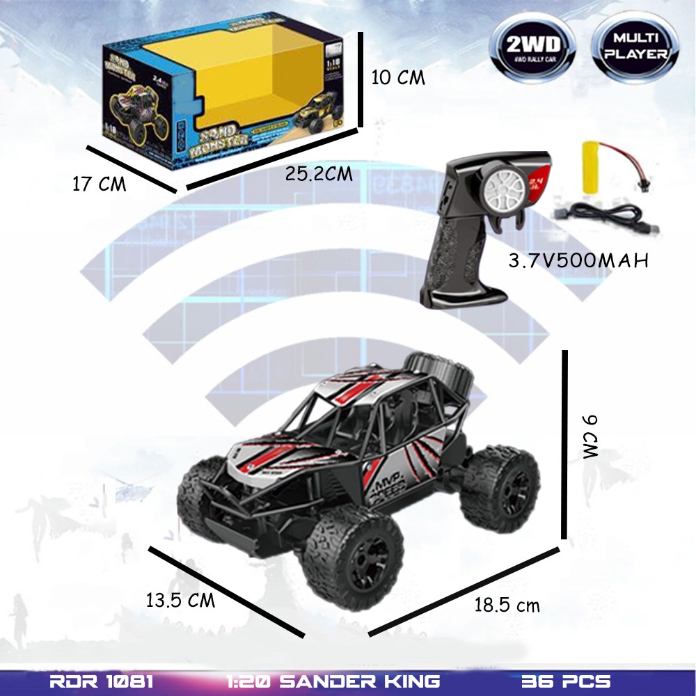 Mainan Anak Mobil Mobilan Remote Control RC Sander Offroad Drift RDR1081