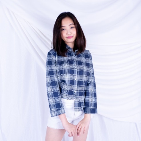 SF - Kemeja Guilen Oversize Shirt / Guilen Oversize Shirt | Bahan Katun Kotak Yandeth Fit XL-NAVY SPANDEX