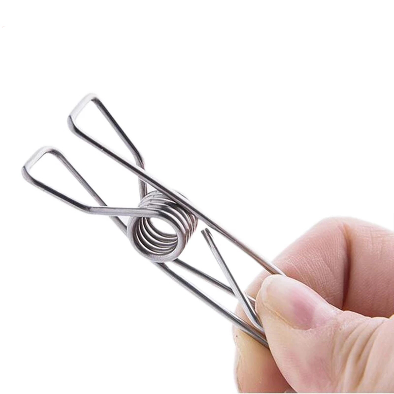 5-piece Rumah Tangga Stainless Steel Penyimpanan Yang Dipasang Di Dinding Kait Klip Pengeringan Pakaian Universal