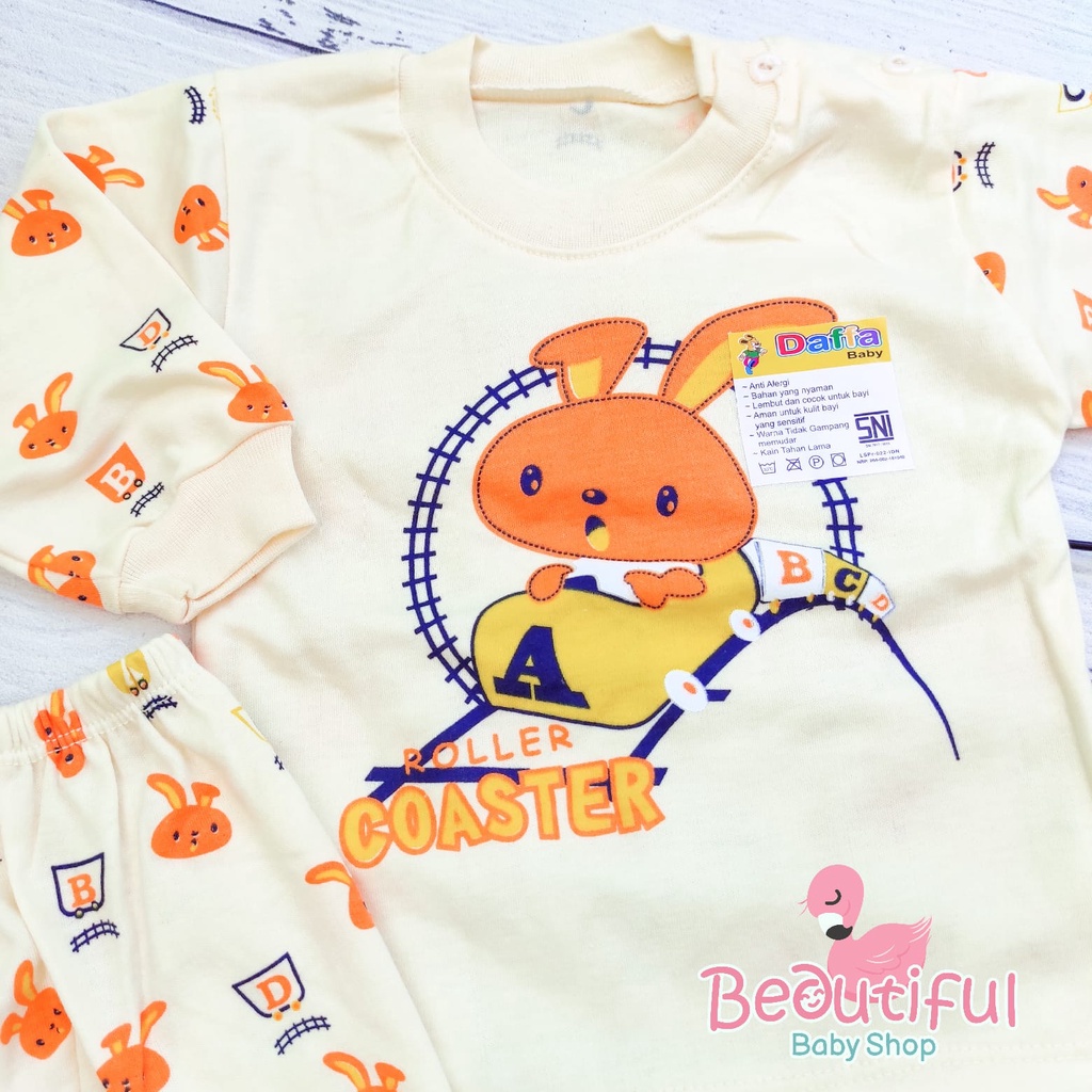 PREMIUM Setelan Bayi Panjang SNI Motif Coaster / Setelan Piyama Bayi Laki-laki / Baju Bayi Panjang Merk Daffa / Baju Tidur Bayi / Baby.ou_